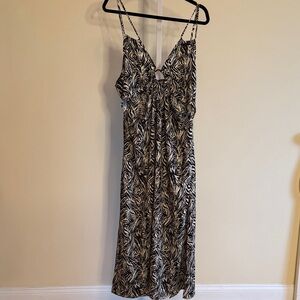 Zenobia Stylish Zebra Print Dress